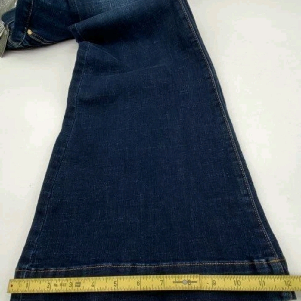 a.n.a Dark Indigo Flare Jeans High Rise Sz 8 - Picture 8 of 9